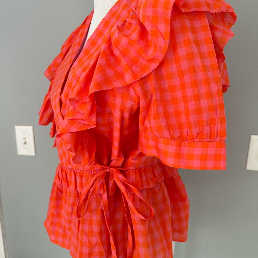 Jcrew Ruffle Wrap Top - Picture 2 of 3